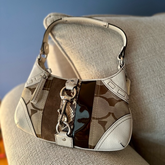 Coach RARE Y2K Classic Monogram Hampton Hobo Mini Bag - Picture 4 of 14